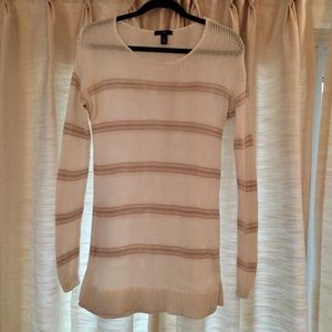 Cream Striped Sweater